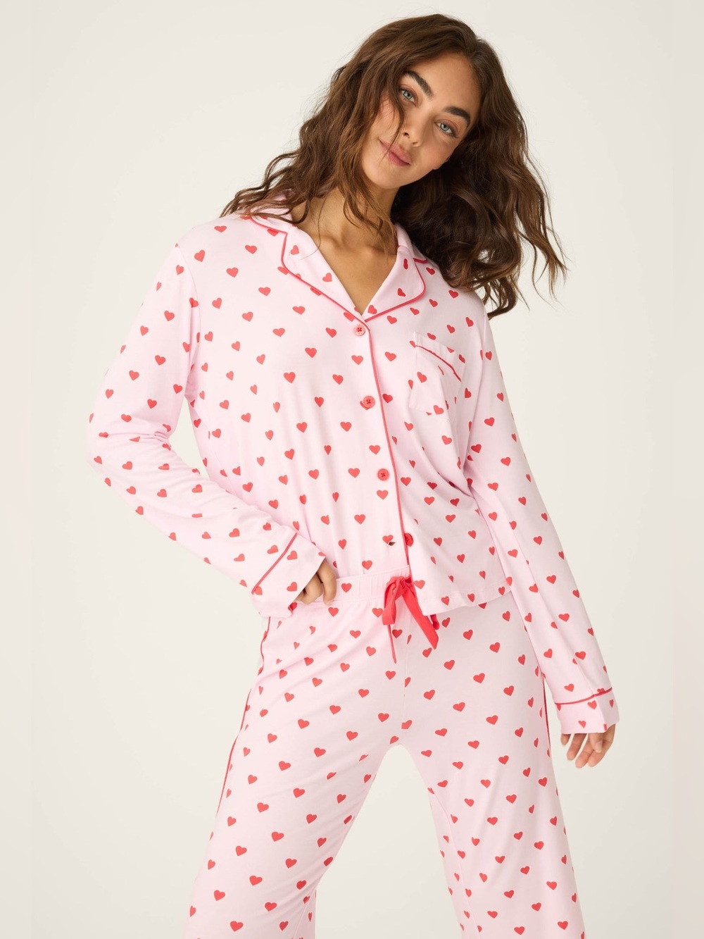NWOT | PJ Salvage | Wildest Dream Heart Pajama Set | Pink | Size M - Picture 2 of 11